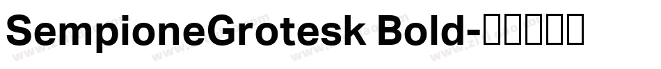 SempioneGrotesk Bold字体转换